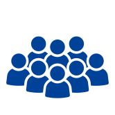 Simple icon of a group of people